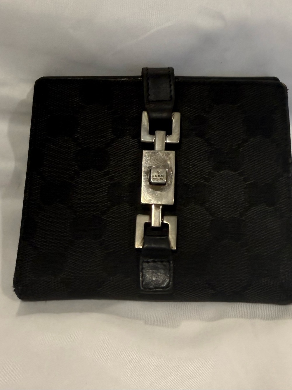 Vintage Gucci GG Canvas Jackie Wallet – Black